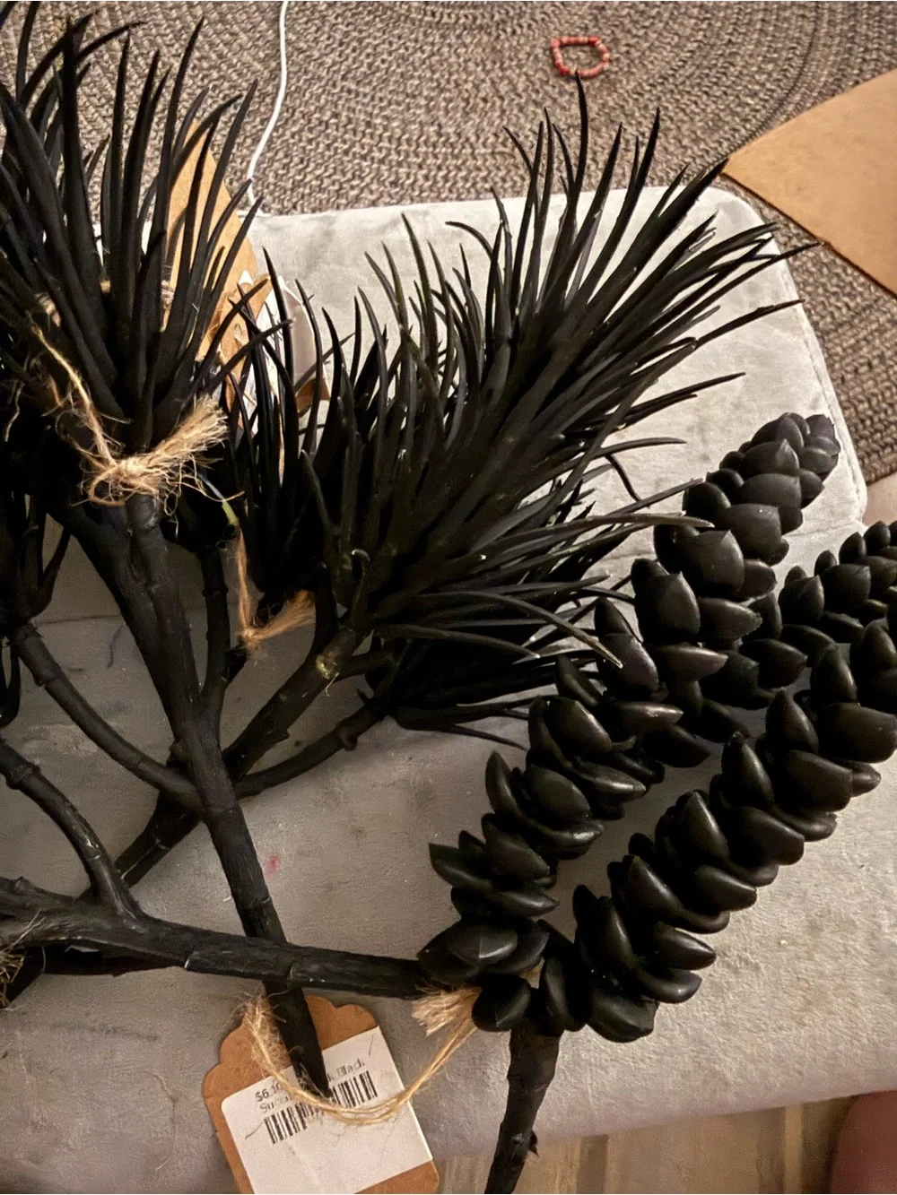 New Set of 5/ Sullivans Black Artificial Succulent Pick 10